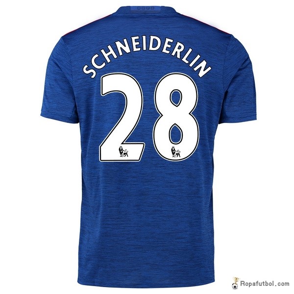Camiseta Manchester United Replica Segunda Ropa Schneiderlin 2016/17 Azul